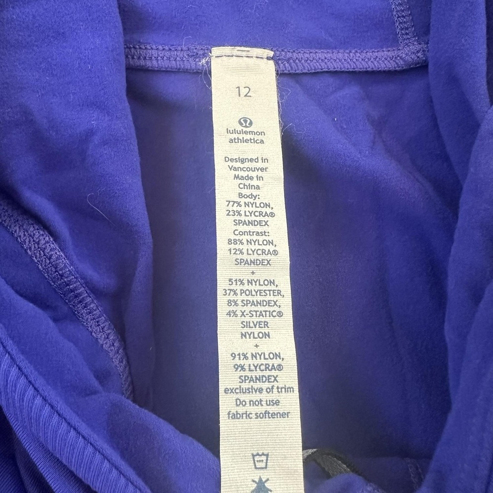 Lululemon Run Stay on Course Hoodie Womens Size 12 Purple Running Pullover - Picture 3 of 10